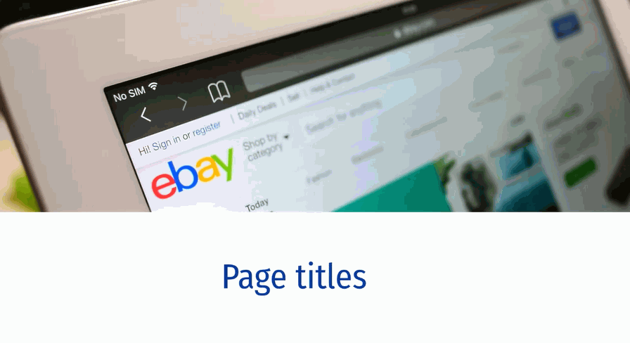 Page titles should be descriptive while also providing some insight into what might be on the page without giving away all of its secrets