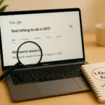 Keyword research is the first thing to do in SEO – proven by search results and expert checklists.