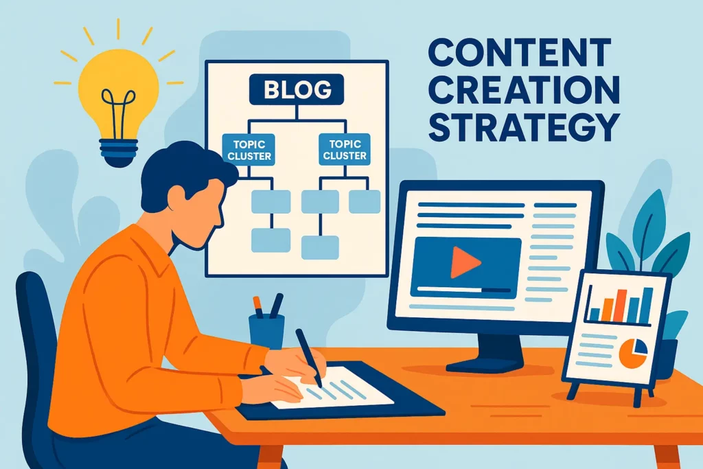 How to Do SEO for Beginners: Content creation strategy using topic clusters and visuals